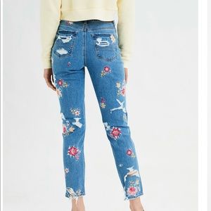 american eagle floral jeans
